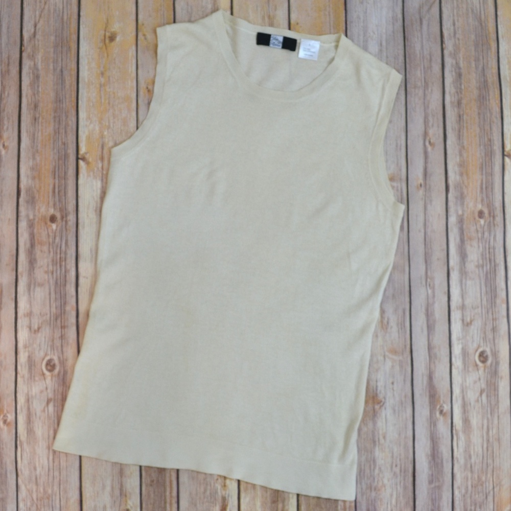 SALE! Saks Fifth Avenue Sleeveless Silk Cashmere S